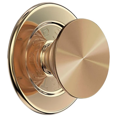 PopSockets PopGrip Universal Cell Phone Magnetic Expanding Grip & Stand with Adapter Ring - Aluminum Radial Gold