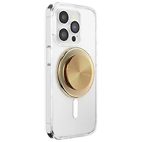 Support universel à prise extensible magnétique avec anneau adaptateur pour cellulaire PopGrip de PopSockets - Aluminium doré radial