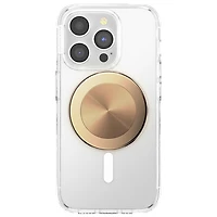 Support universel à prise extensible magnétique avec anneau adaptateur pour cellulaire PopGrip de PopSockets - Aluminium doré radial