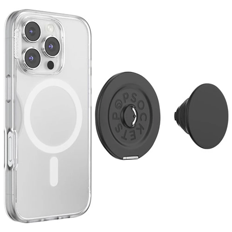 PopSockets PopGrip Kick-Out Universal Cell Phone Grip & Stand with MagSafe - Black