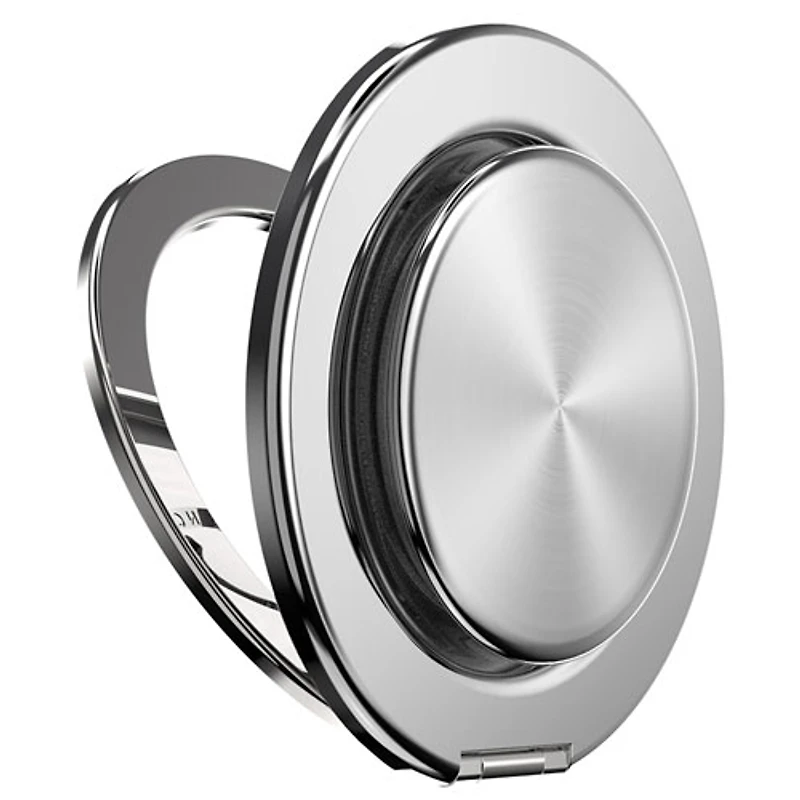 PopSockets PopGrip Kick-Out Universal Cell Phone Grip & Stand with MagSafe - Aluminum Radial Silver