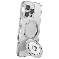 PopSockets PopGrip Kick-Out Universal Cell Phone Grip & Stand with MagSafe - Aluminum Radial Silver
