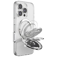 PopSockets PopGrip Kick-Out Universal Cell Phone Grip & Stand with MagSafe - Aluminum Radial Silver
