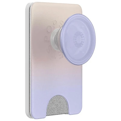 Support universel à prise extensible pour cellulaire MagSafe PopWallet+ (Plus) de PopSockets - Brume matinale métallique