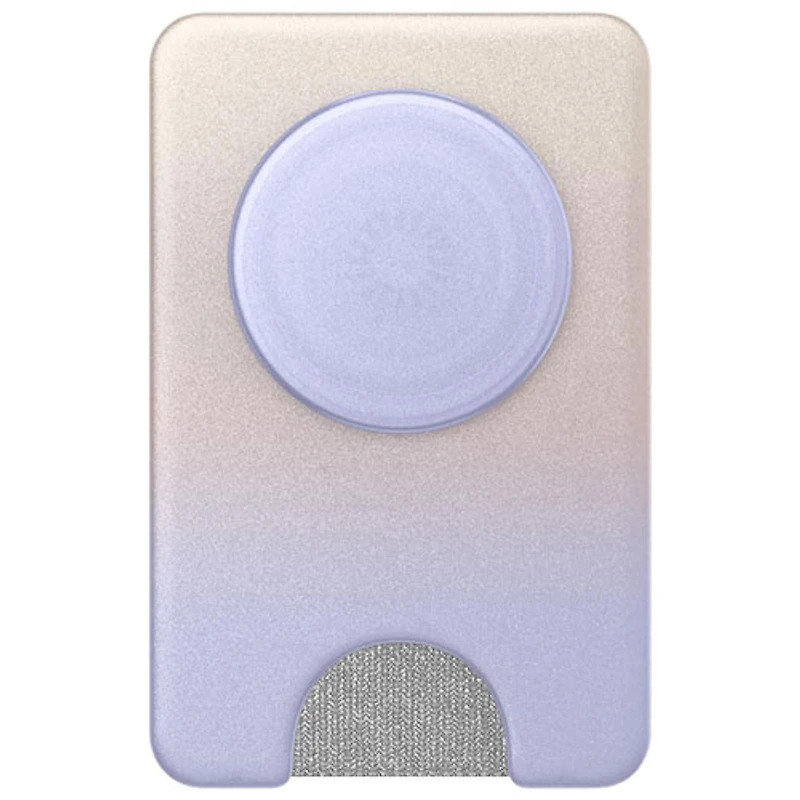 Support universel à prise extensible pour cellulaire MagSafe PopWallet+ (Plus) de PopSockets - Brume matinale métallique