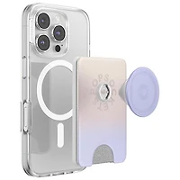 Support universel à prise extensible pour cellulaire MagSafe PopWallet+ (Plus) de PopSockets - Brume matinale métallique
