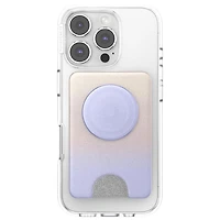Support universel à prise extensible pour cellulaire MagSafe PopWallet+ (Plus) de PopSockets - Brume matinale métallique