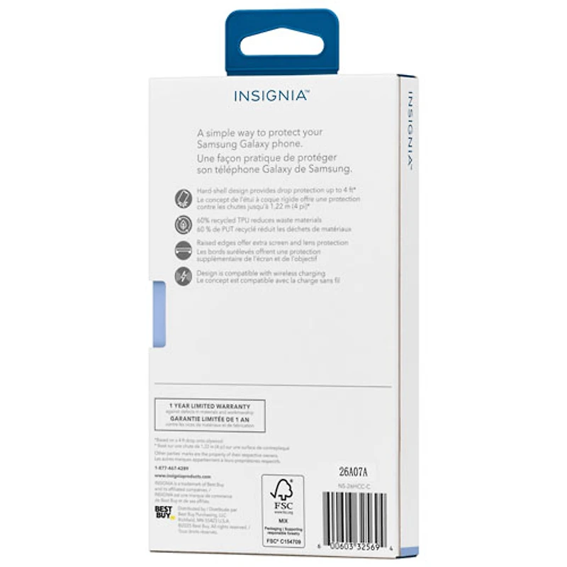 Étui rigide ajusté d'Insignia pour Galaxy S26 - Transparent