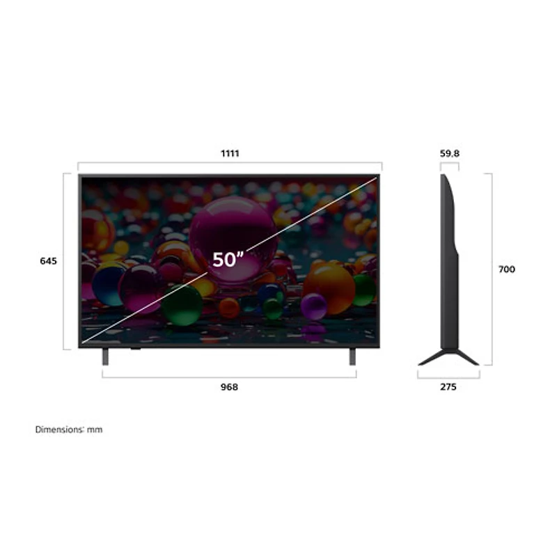 LG 50" UA7900 4K UHD HDR LCD webOS Smart TV (50UA7900YA.ACC) - 2025