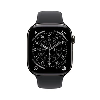 TELUS Apple Watch Series 11 (GPS + Cellular) 42mm Slate Titanium Case with Black Sport Band - Medium
