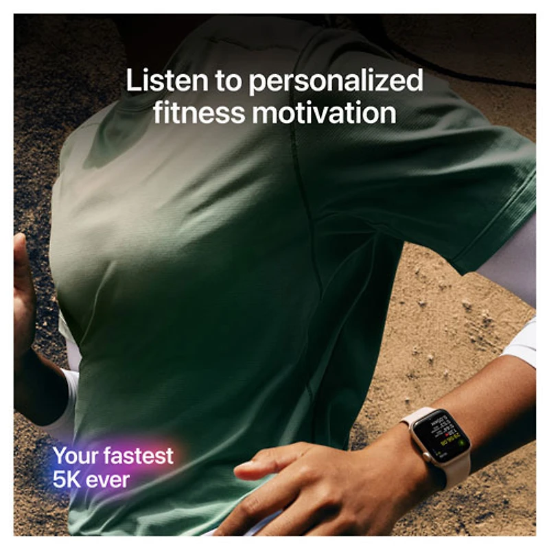 Koodo Apple Watch SE 3 (GPS + Cellular) 44mm Starlight Aluminum Case with Starlight Sport Band - Medium/Large - Monthly Tab Payment