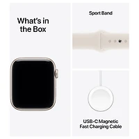 Freedom Mobile Apple Watch SE 3 (GPS + Cellular) 44mm Starlight Aluminum Case with Starlight Sport Band - Medium/Large - Monthly Tab Payment