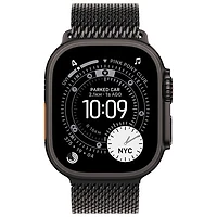 TELUS Apple Watch Ultra 3 (GPS + Cellular) 49mm Black Titanium Case with Black Titanium Milanese Loop