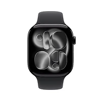 Koodo Apple Watch Series 11 (GPS + Cellular) 42mm Jet Black Aluminum Case with Black Sport Band - Medium