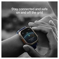 Apple Watch Ultra 3 (GPS + cellulaire) avec boîtier de 49 mm en titane naturel et bracelet alpin bleu clair avec Koodo - Petit - Paiement Balance mensuel