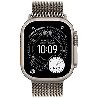 TELUS Apple Watch Ultra 3 (GPS + Cellular) 49mm Natural Titanium Case with Natural Titanium Milanese Loop - Small - Monthly Financing
