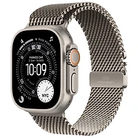 Koodo Apple Watch Ultra 3 (GPS + Cellular) 49mm Natural Titanium Case with Natural Titanium Milanese Loop - Small - Monthly Tab Payment