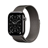 Koodo Apple Watch Series 11 (GPS + Cellular) 46mm Slate Titanium Case with Slate Milanese Loop - Medium/Large - Monthly Tab Payment
