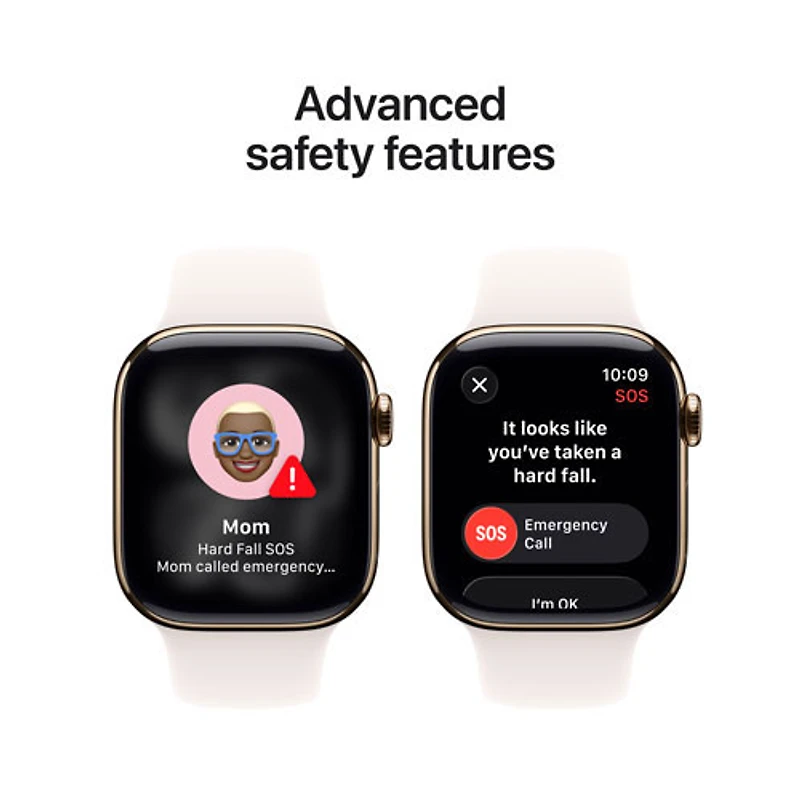 Apple Watch Series 11 (GPS + Cellulaire) avec boîtier de mm en titane or et bracelet sport rose tendre avec TELUS - Moyen/Grand