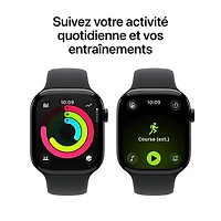 Rogers Apple Watch Series 11 (GPS + Cellular) 46mm Jet Black Aluminum Case with Black Sport Band - Small/Medium - Monthly Financing