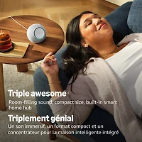 Haut-parleur intelligent Echo Dot Max d'Amazon avec Alexa+ - Blanc glacier