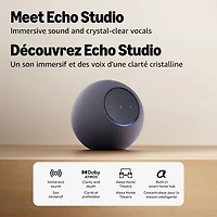 Haut-parleur intelligent Echo Studio d'Amazon avec Alexa+ - Graphite