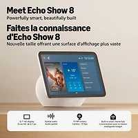 Amazon Echo Show 8 (4th Gen) Smart Display with Spatial Audio & Alexa+ - Glacier White