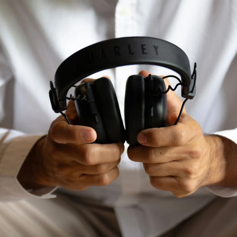 House Of Marley Positive Vibration Rebel ANC Noise Cancelling Over-Ear Bluetooth Headphones - Black