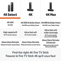 Lecteur multimédia Fire TV Stick 4K Select (2025) d'Amazon avec télécommande vocale Alexa