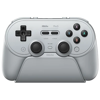 Manette Bluetooth Pro 3 de 8BitDo pour Switch/Switch 2/Windows/Android/iOS - Gris