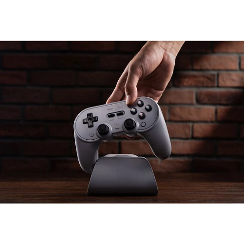 8BitDo Pro 3 Bluetooth Gamepad Controller for Switch/Switch 2/Windows/Android/iOS - Grey