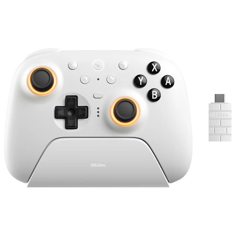 8BitDo Ultimate 3 Bluetooth Controller for Switch/Switch 2/Windows/Android/iOS - White