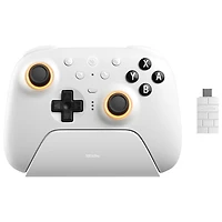 8BitDo Ultimate 3 Bluetooth Controller for Switch/Switch 2/Windows/Android/iOS - White