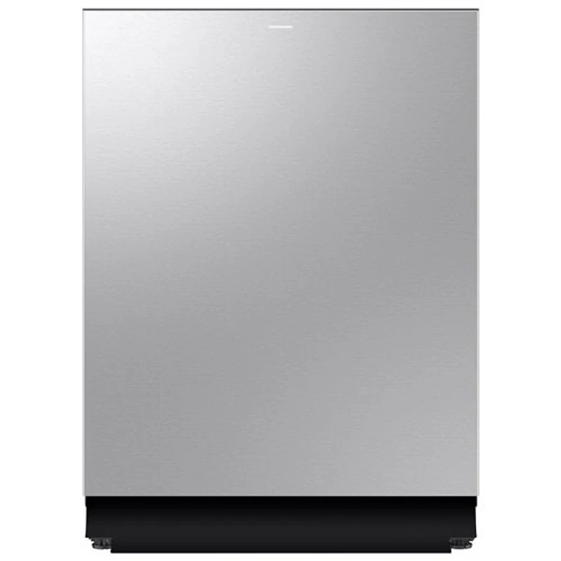 Boîte ouverte - Lave-vaisselle encastrable 24 po 38 dB avec lavage IA, porte à ouverture automatique et troisième panier de Samsung - Acier inoxydable
