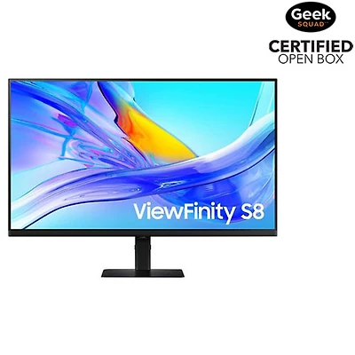 Boîte ouverte - Moniteur DEL IPS UHD 4K 60 Hz de 27 po ViewFinity S8 de Samsung (LS32D806UANXGO) - Noir