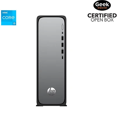 Boîte ouverte - Ordinateur de bureau mince OmniDesk de HP - Noir (Core i3-13100 d'Intel/RAM 8 Go/SSD 512 Go) - Exclusivité Best Buy