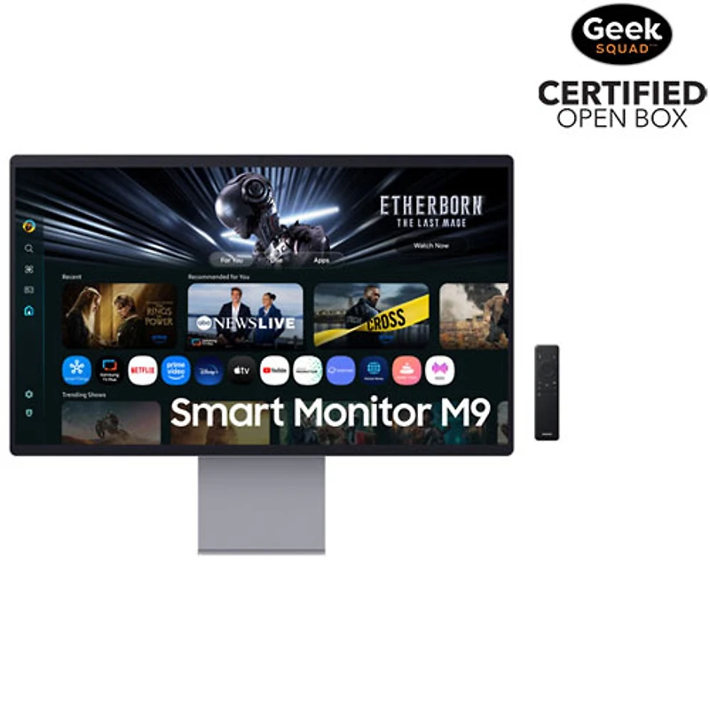 Boîte ouverte - Moniteur de jeu intelligent DELO Ultra HD 4K 165 Hz GàG 0,03 ms de 32 po M9 de Samsung (LS32FM900SNXZA) - Argenté