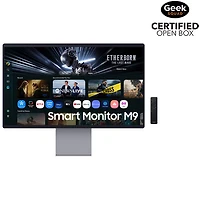 Boîte ouverte - Moniteur de jeu intelligent DELO Ultra HD 4K 165 Hz GàG 0,03 ms de 32 po M9 de Samsung (LS32FM900SNXZA) - Argenté