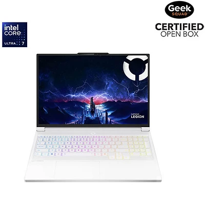 Boîte ouverte - Portable de jeu 16 po Legion 7i de Lenovo - Blanc glacier (Core Ultra 7 - 255HX d'Intel/RAM 32 Go/SSD 1 To/RTX 5060)