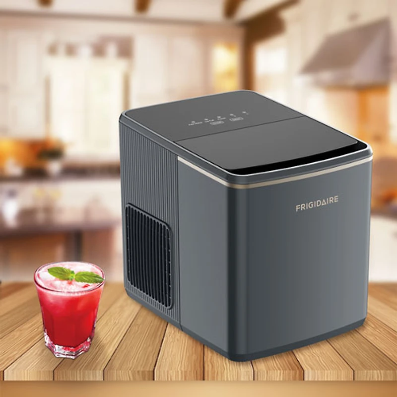 Machine à glaçons arrondis autonome et rétro 26 lb de Frigidaire (EFIC513) - Gris