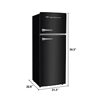 Réfrigérateur rétro à congélateur supérieur 22 po 7,2 pi³ de Frigidaire (EFR789-BLACK) - Noir