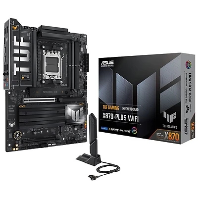 Carte mère TUF GAMING X870-PLUS Wi-Fi 7 ATX AM5 d'ASUS pour processeurs Ryzen 9000/8000/7000 d'AMD