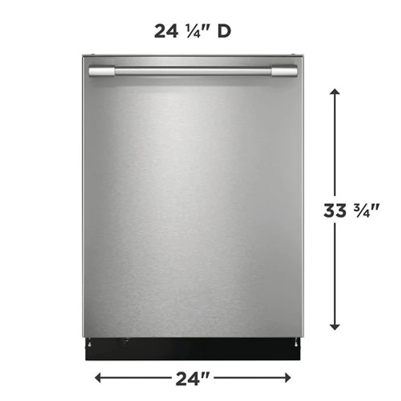 Frigidaire Pro 24" 45dB Clean Boost Adjustable Racks with Third Rack Energy Star (PDSH4816BF) - Stainless Steel