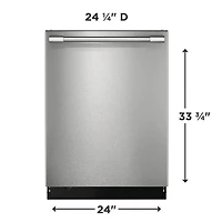 Frigidaire Pro 24" 45dB Clean Boost Adjustable Racks with Third Rack Energy Star (PDSH4816BF) - Stainless Steel