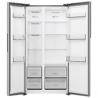 Réfrigérateur à deux portes 19,2 pi³ et 36 po de Hisense (RS19A2CSD) - Titane
