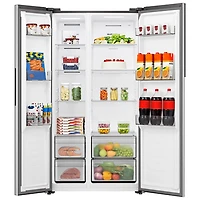 Réfrigérateur à deux portes 19,2 pi³ et 36 po de Hisense (RS19A2CSD) - Titane