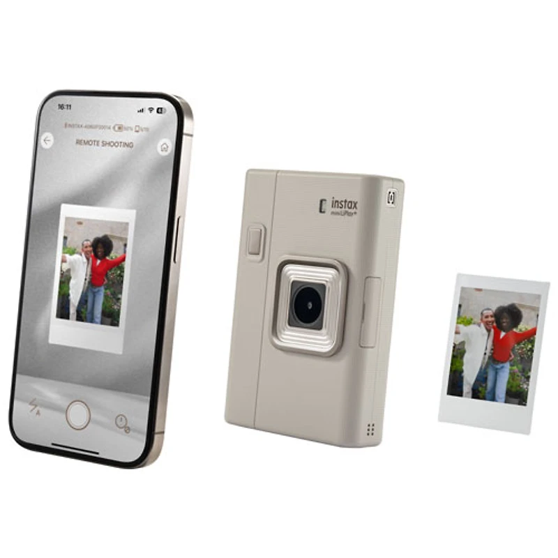 Fujifilm Instax Mini LiPlay+ Instant Camera Gift Set - Sandy Beige