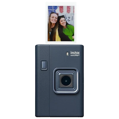 Ensemble-cadeau avec appareil instantané Instax Mini LiPlay+ de Fujifilm - Bleu nuit