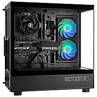 Ordinateur de jeu Glass de Technoid (Ryzen 7 7700X d'AMD/RAM 32 Go/SSD 2 To/GeForce RTX 5060/Windows 11)