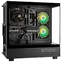 Ordinateur de jeu Glass de Technoid (Ryzen 7 7700X d'AMD/RAM 32 Go/SSD 2 To/GeForce RTX 5060/Windows 11)
